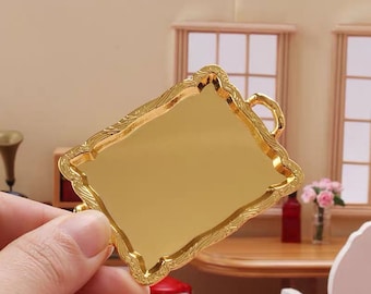1/12 Dollhouse miniature tray cake tray mini food serving tray dollhouse kitchen accessories