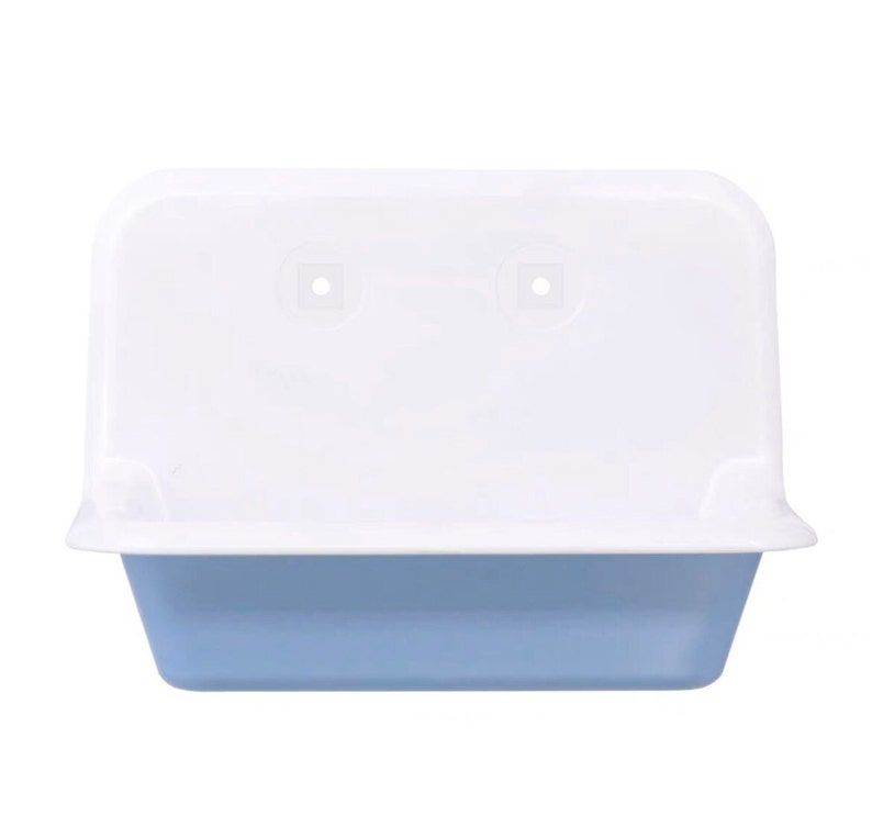 1/6 Scale Vanity Sink Miniature Faucet Mini Freestanding Sink with Metal Legs for Barbie House Blue Sink
