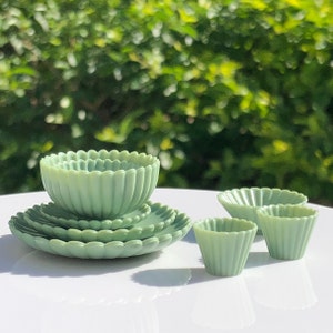 dollhouse miniature plates and bowls mini tableware dishes plates set salad bowls tea cup set dollhouse kitchen accessories