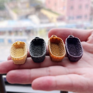 1/12 Miniatur Obstkorb,Mini Essen Korb für Puppenhaus,Miniaturen Aufbewahrungskorb,Puppenhaus Korb