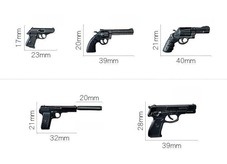 Miniature Guns for a Dolls House, Gun Replica 1/12 Scale, Action Figure ...