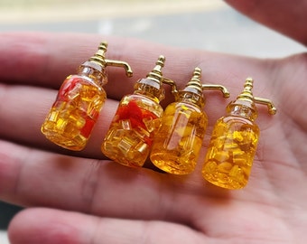 Dollhouse miniature beverage mini glass bottle miniature drink bottle for dolls house decor
