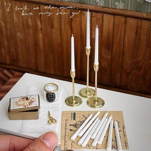 1/6 Bougeoir miniature pour maison de poupée Bougie miniature