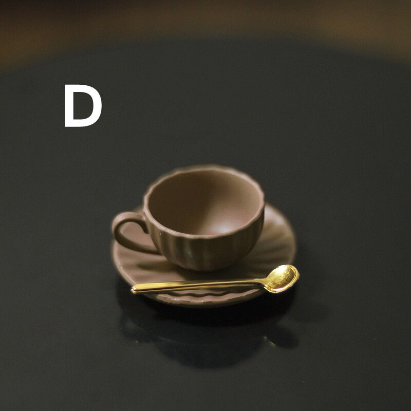 Super Süße Mini-Kaffeetasse Mit Löffel – Perfekte Puppenhaus-Deko Im Maßstab 1:12