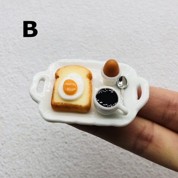 Set De Petit-déjeuner Miniature Pour Maison De Poupée – 4 Ensembles Détaillés – Mini Food En Simulation