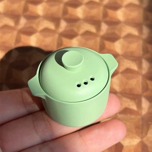 Miniature metal cooking pot miniature cookware with cover dollhouse cooking pot