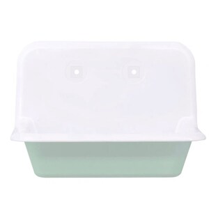 1/6 Scale Vanity Sink Miniature Faucet Mini Freestanding Sink with Metal Legs for Barbie House Light Green Sink