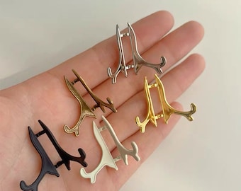 1/6 miniatuur metalen houder mini bordstandaards voor poppenhuis miniatuur bordhouder