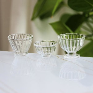 Dollhouse miniature dessert glass miniature ice cream bowl miniature cake cup