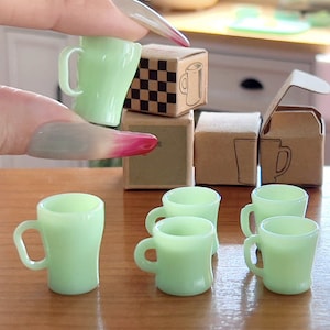 6pcs/set 1:6 dollhouse miniature mini cup coffee cup for dollhouse tableware
