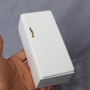 Dollhouse miniature 1:12 furniture Fridge Wood Refrigerator Doll House Decor