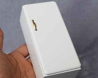 Dollhouse miniature 1:12 furniture Fridge Wood Refrigerator Doll House Decor