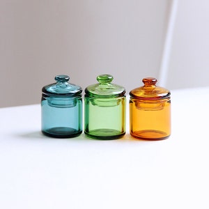 Dollhouse miniature glass storage jar miniature food glass jar dollhouse candy bottle