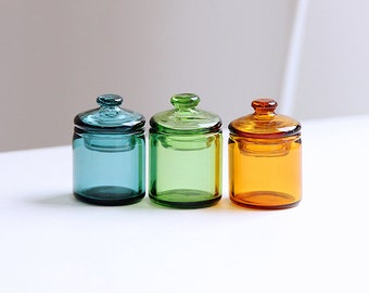 Dollhouse miniature glass storage jar miniature food glass jar dollhouse candy bottle