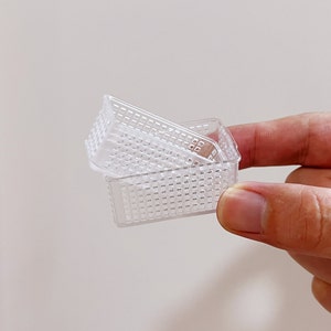 1/12 miniatuur poppenhuis opbergmand, miniatuur opbergdozen voor poppenhuisdecoratie-accessoires