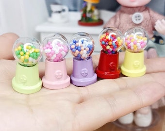 Dollhouse Miniatures Gumball Vending, Machine à bonbons miniatures, Machine à gomme miniature