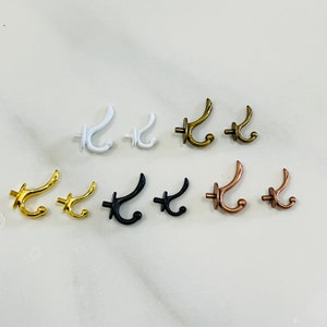 Miniature hook dollhouse miniature wall hooks metal coat hook hanger