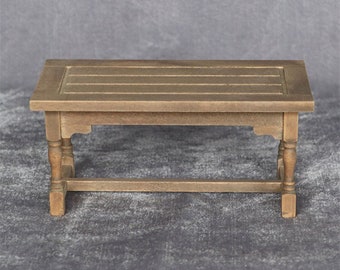 Miniature dollhouse dining table miniature kitchen table 1:12 scale dining wood table for dollhouse