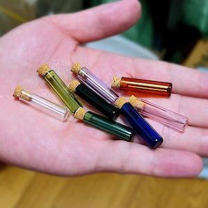 Miniature glass vase mini glass color flask bottles cute bottles gift tiny jar miniature glass bottles