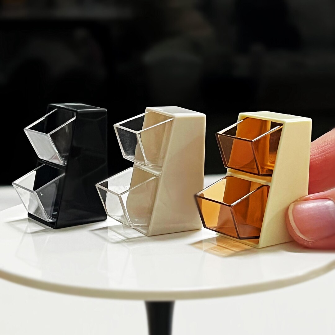 Mini Container Accessories 1:6 Scale Miniature Container Boxes Coffee Storage Rack Model ...