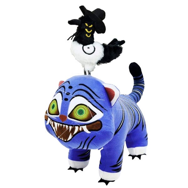 Demon Hunters Peluche A Forma Di Tigre Viola - Morbido Giocattolo Da Collezione In Cotone PP, 18 Cm - Regalo Per Fan Dai 15 Ai 35 Anni
