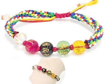 Korean Jangmyeonglu bracelet - Korean knot &quot;luck and protection bracelet, Korean traditional knot. Buddhist Bracelet Handmade Knot