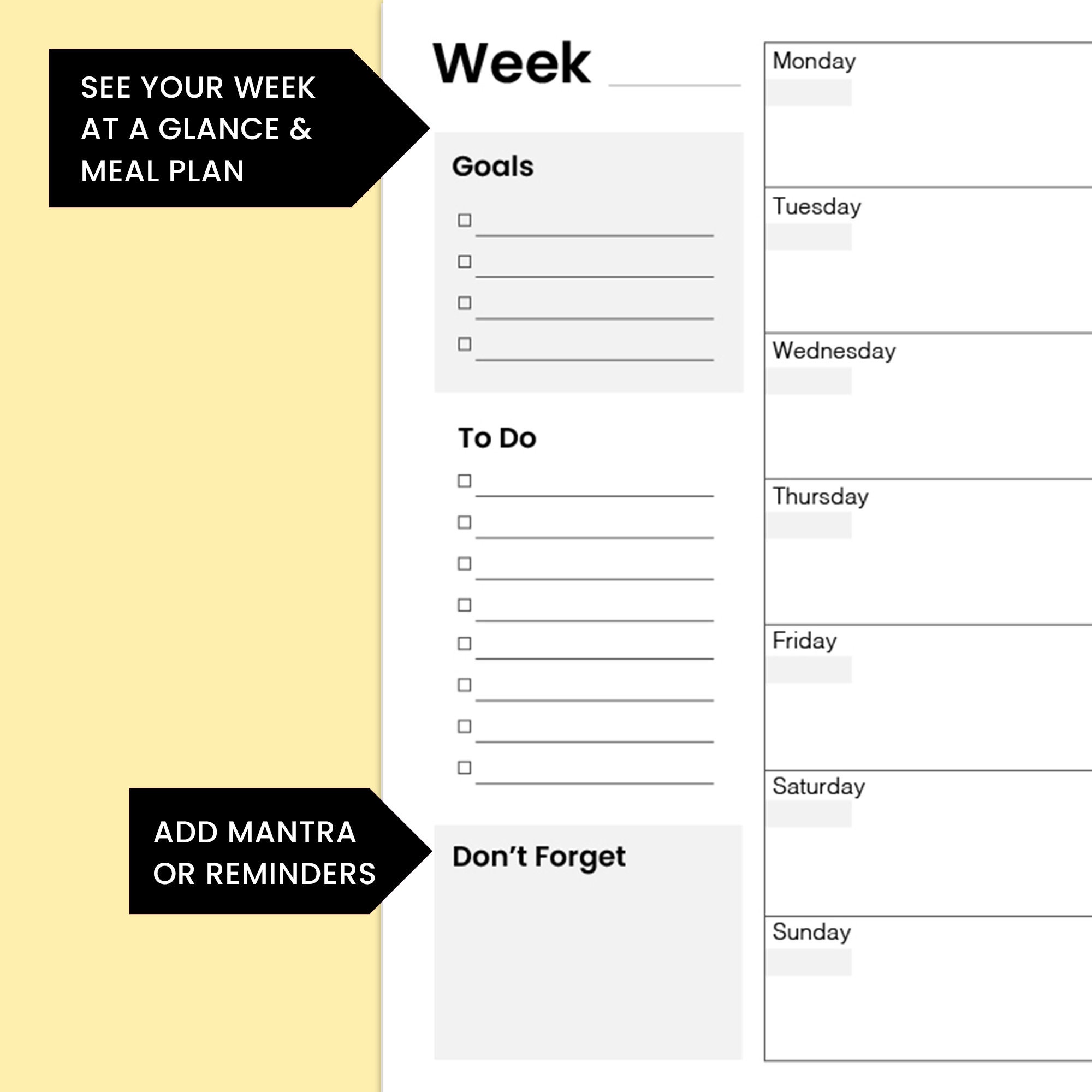 Printable Planner Bundle - Day, Week, Month, and Quarter Planners - Etsy