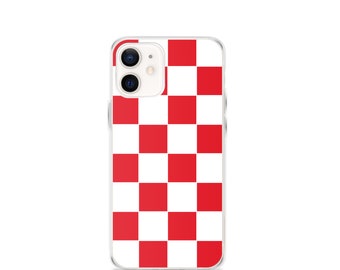 Red checkerboard Iphone case