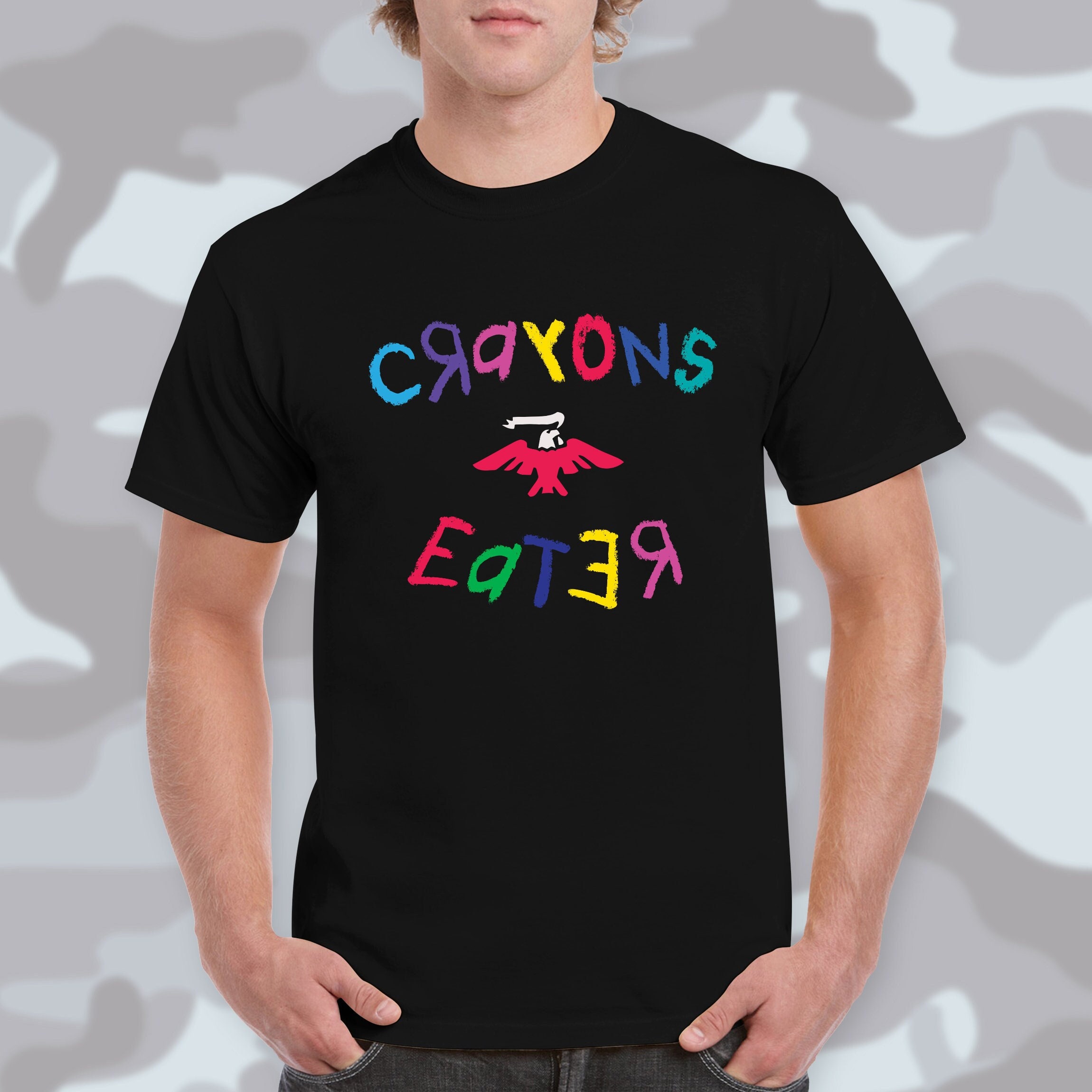 CRAYONS EATER Children's Crayons Drawing Funny Joke Etsy