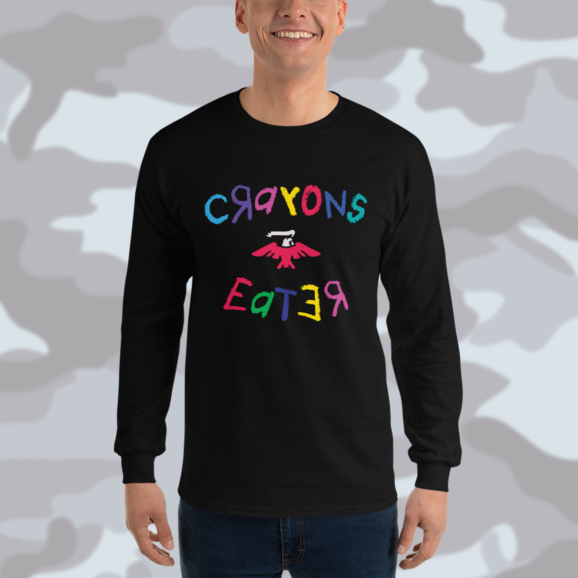 CRAYONS EATER Children's Crayons Drawing Funny Joke Etsy