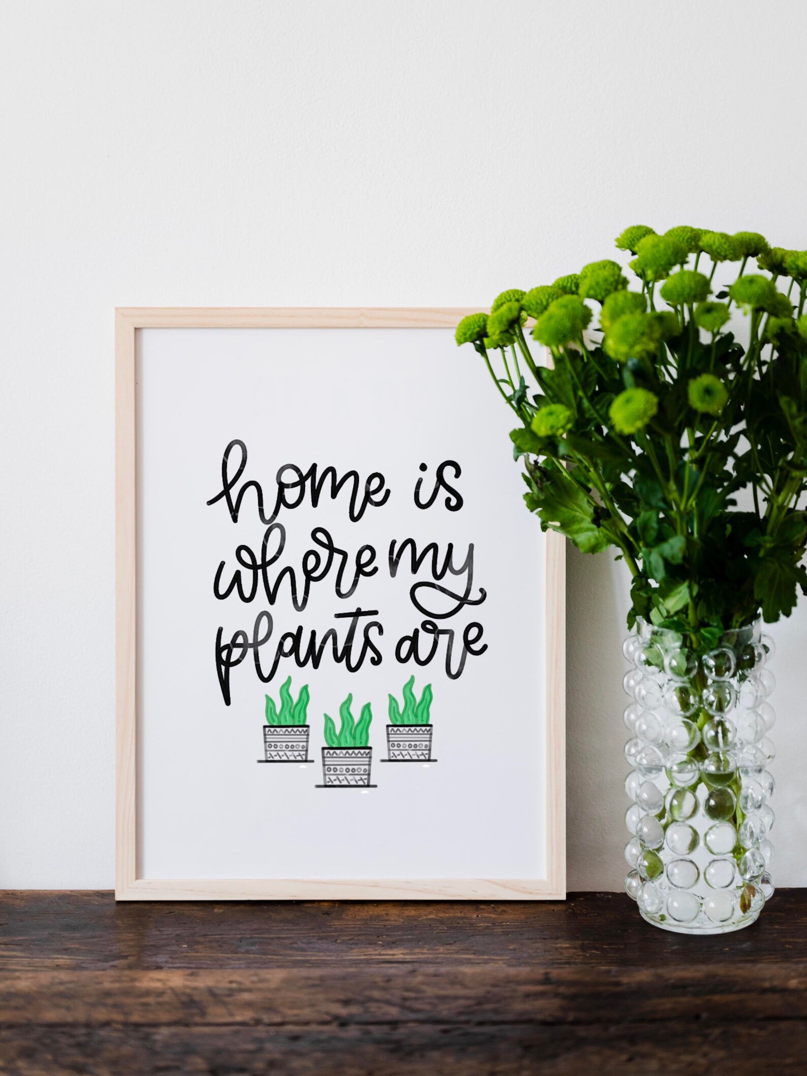 Printable Quote Home is Where My Plants Are Digital Etsy