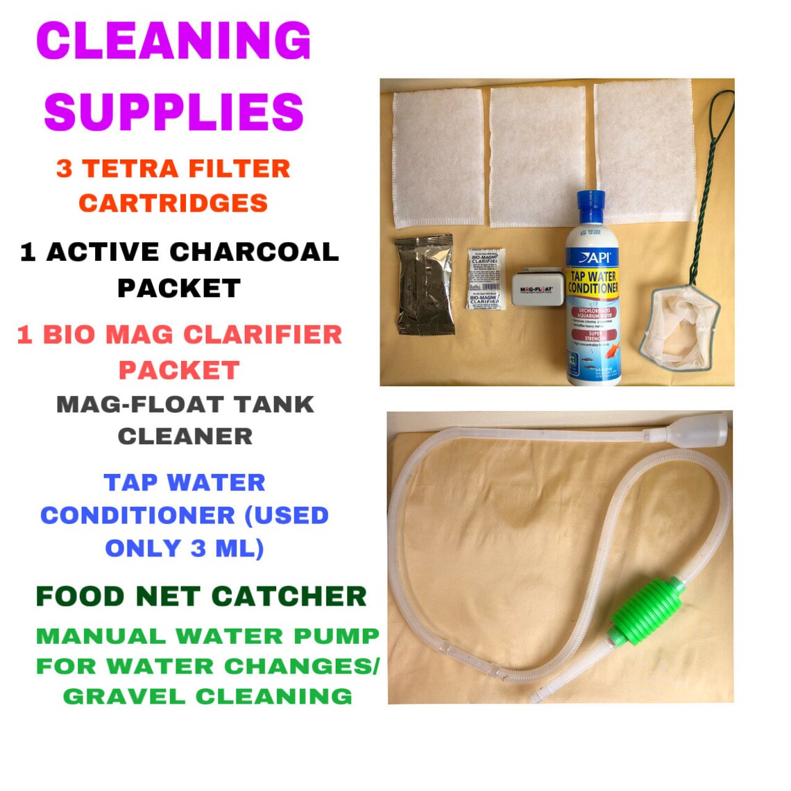 Turtle Aquarium Kit Cleaning Supplies Etsy