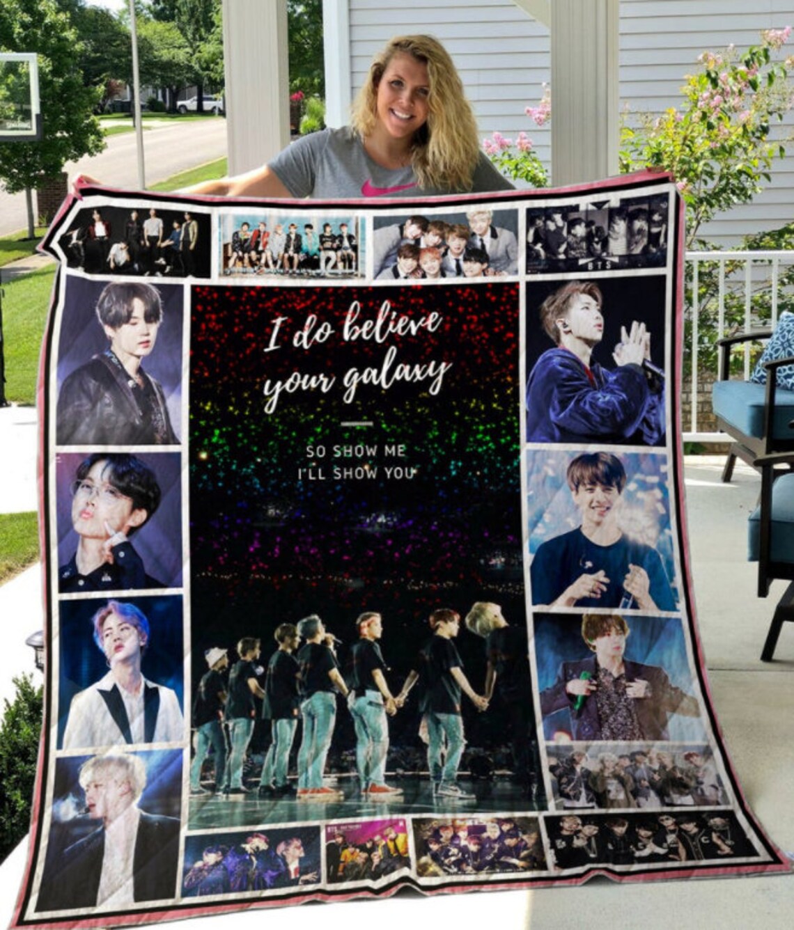 BTS Photos Styles Quilt Blanket Bangtan Boys BlanketBiggest Etsy