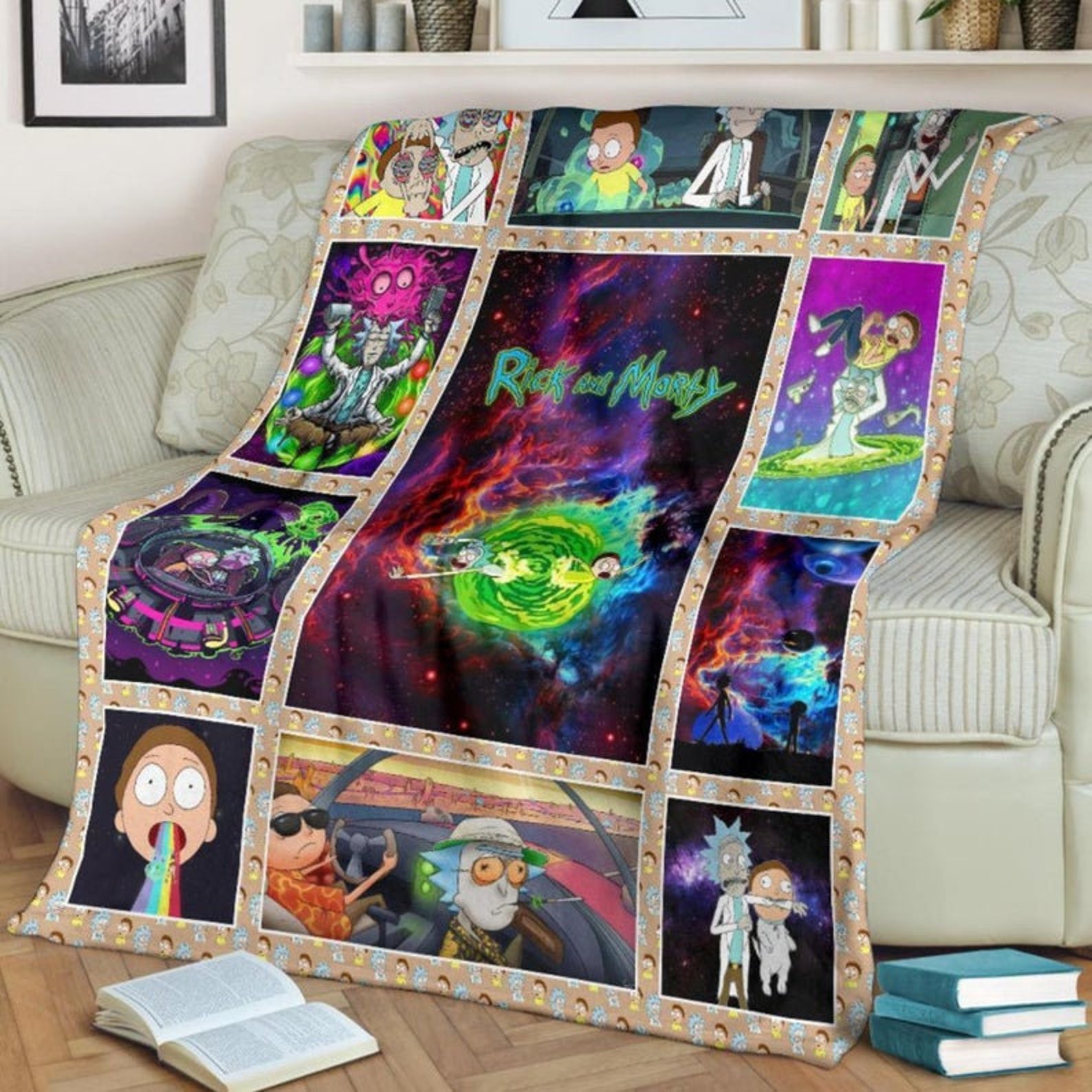 Rick And Morty Blanket Rick And Morty Fan Lover Blanket Etsy
