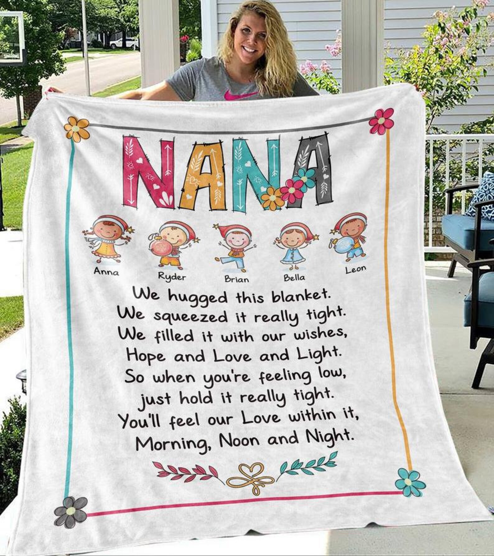 Nana Blanket We Hugged This Blanket Cute Nana Blanket Etsy