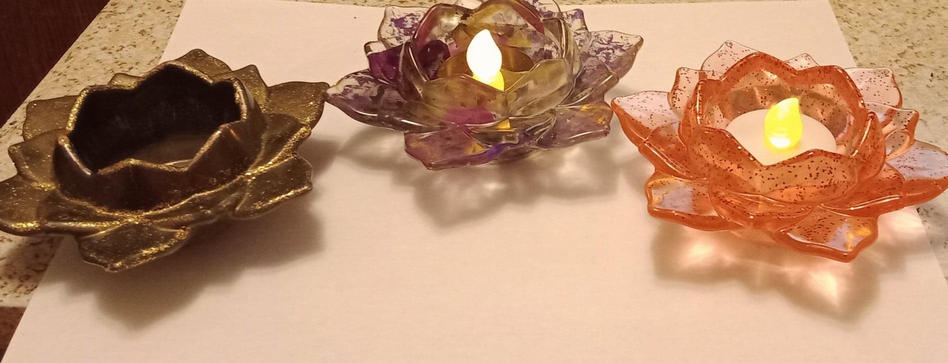 Resin Lotus Flower Candle Holder Etsy