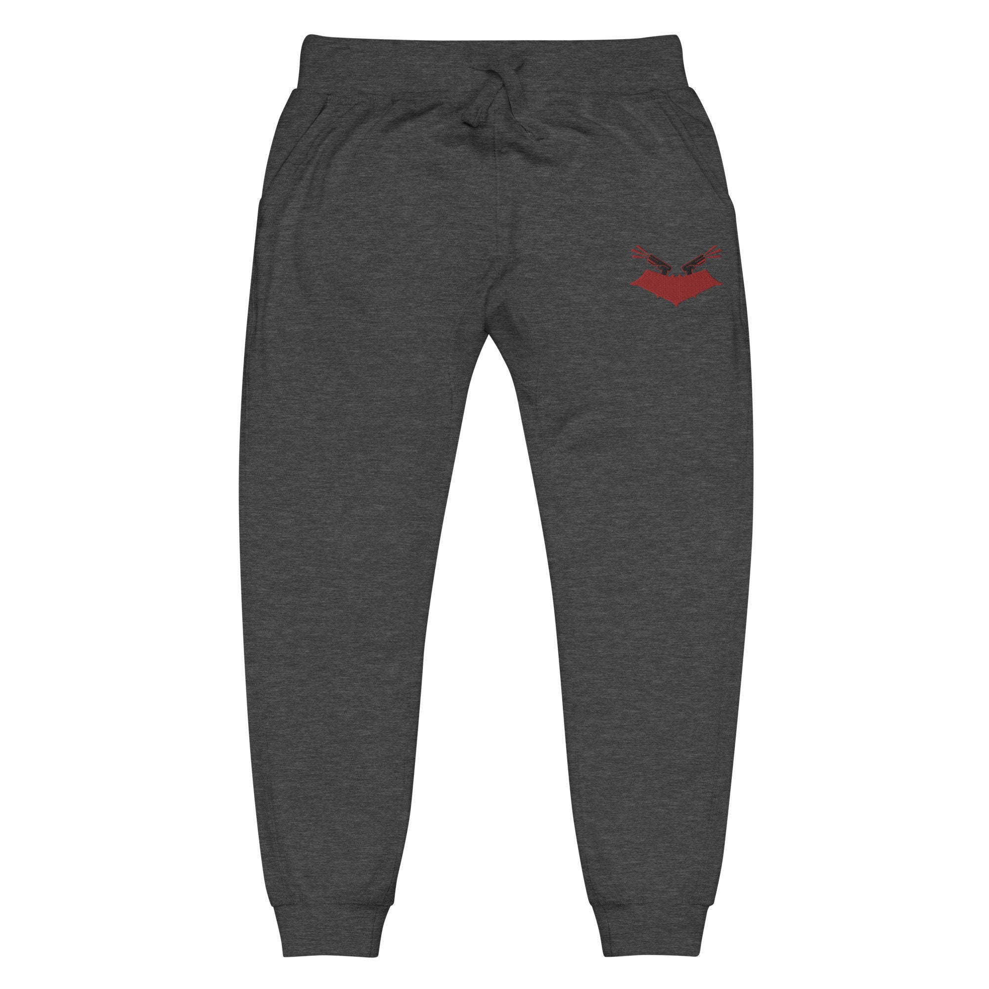 Embroidered Red Hood Unisex Fleece Sweatpants Etsy