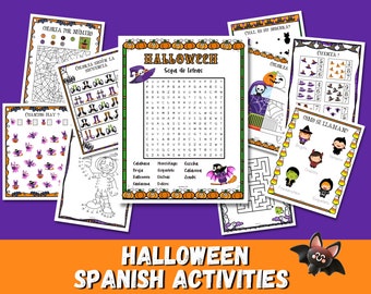 Halloween Spanish Activity Book for Kids (PDF)