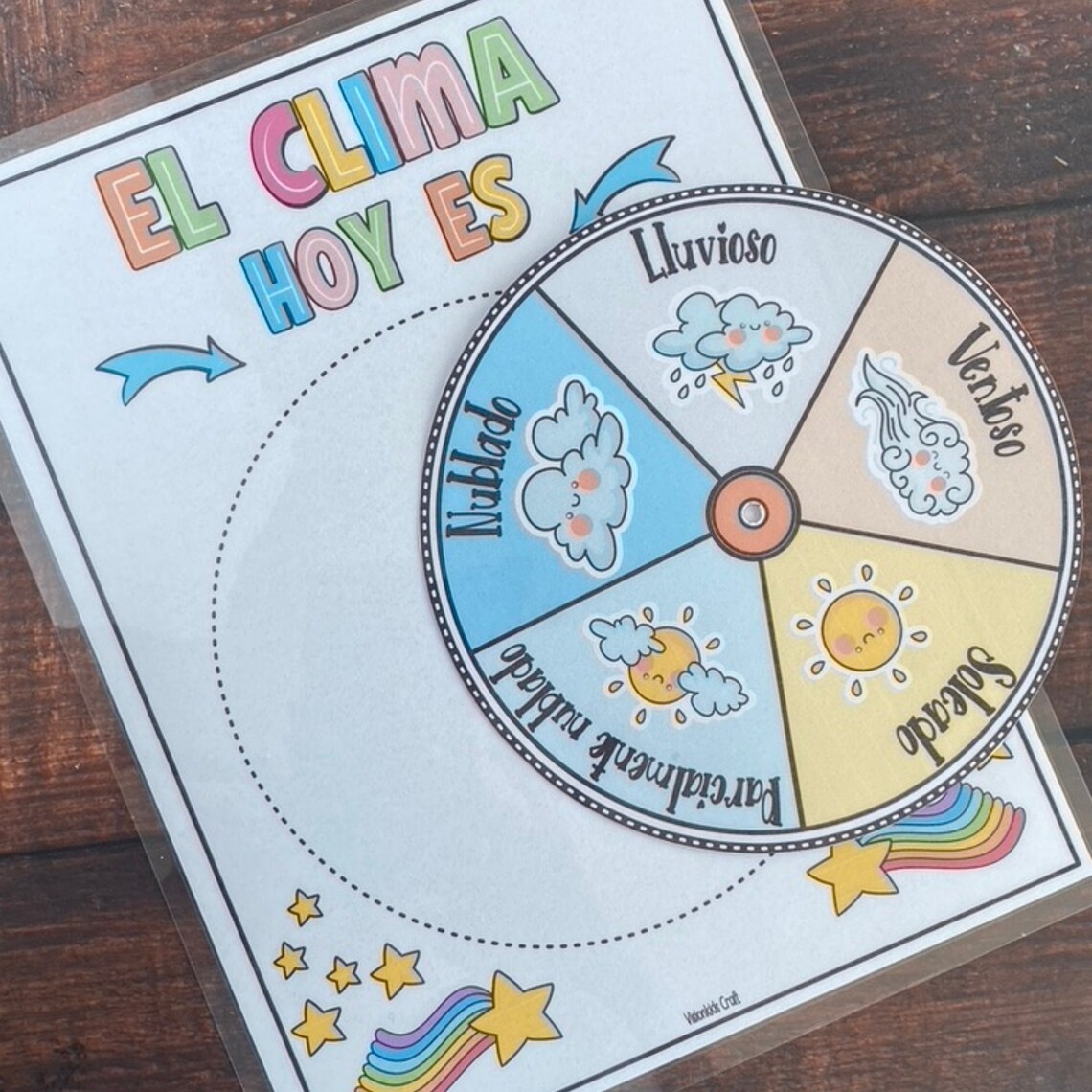 Weather Wheel for Kids, Circle Time Printable, Weather Chart