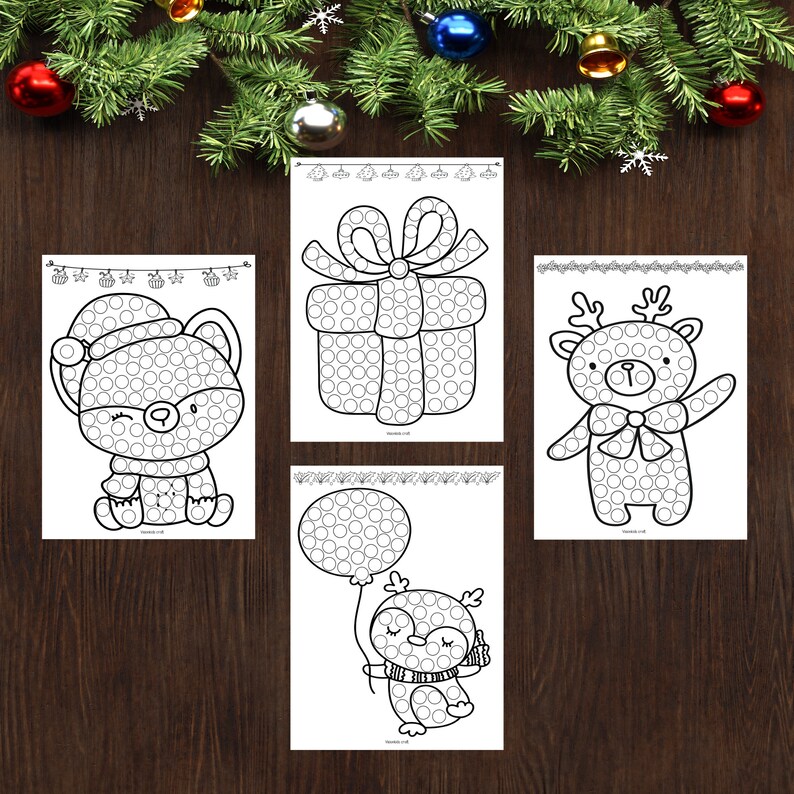 Christmas Dot Marker Activity, Fine Motor Skills (PDF Printable) - Etsy