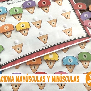 Alphabet Matching, activity for preschool children, learning the alphabet, Ice Cream Alphabet Match, Preschool Busy book page