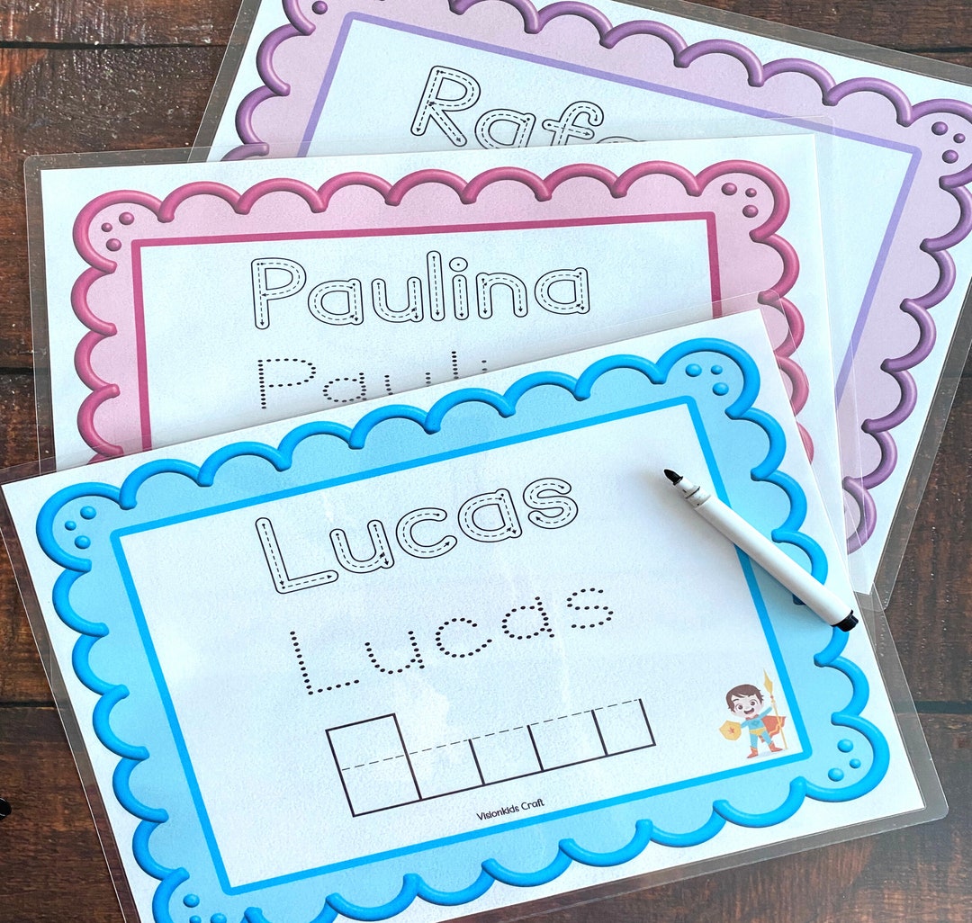 Personalized Name Practice Sheet, Handwriting Practice for Kids ...