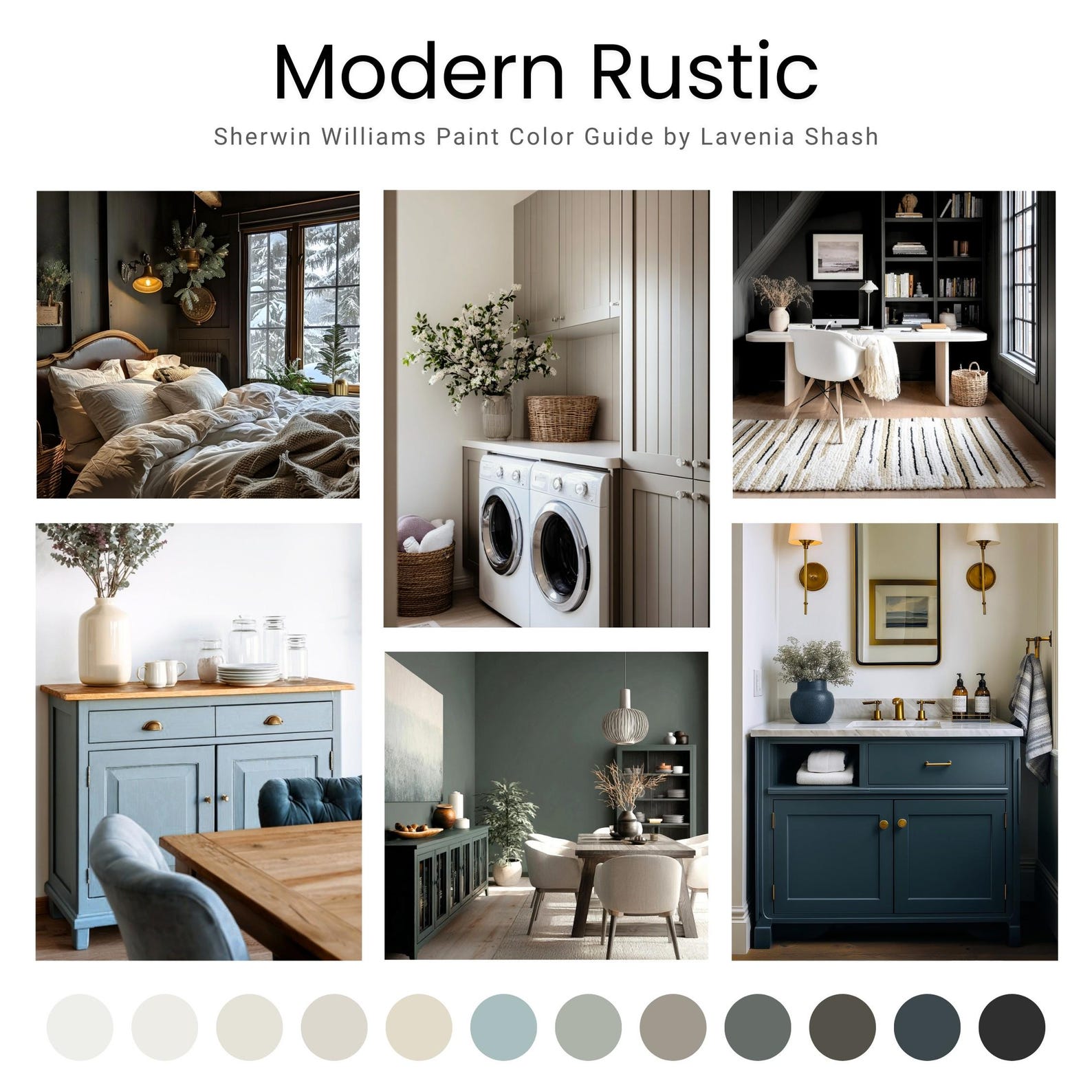Modern Rustic Color Palette: Sherwin Williams Whole House Interior ...