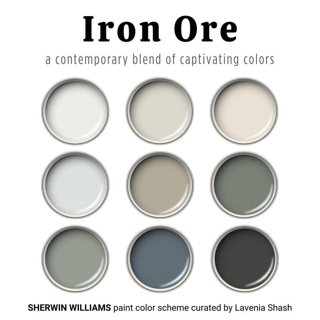 Iron Ore Color Palette: Sherwin Williams Paint Colors for Home Whole ...