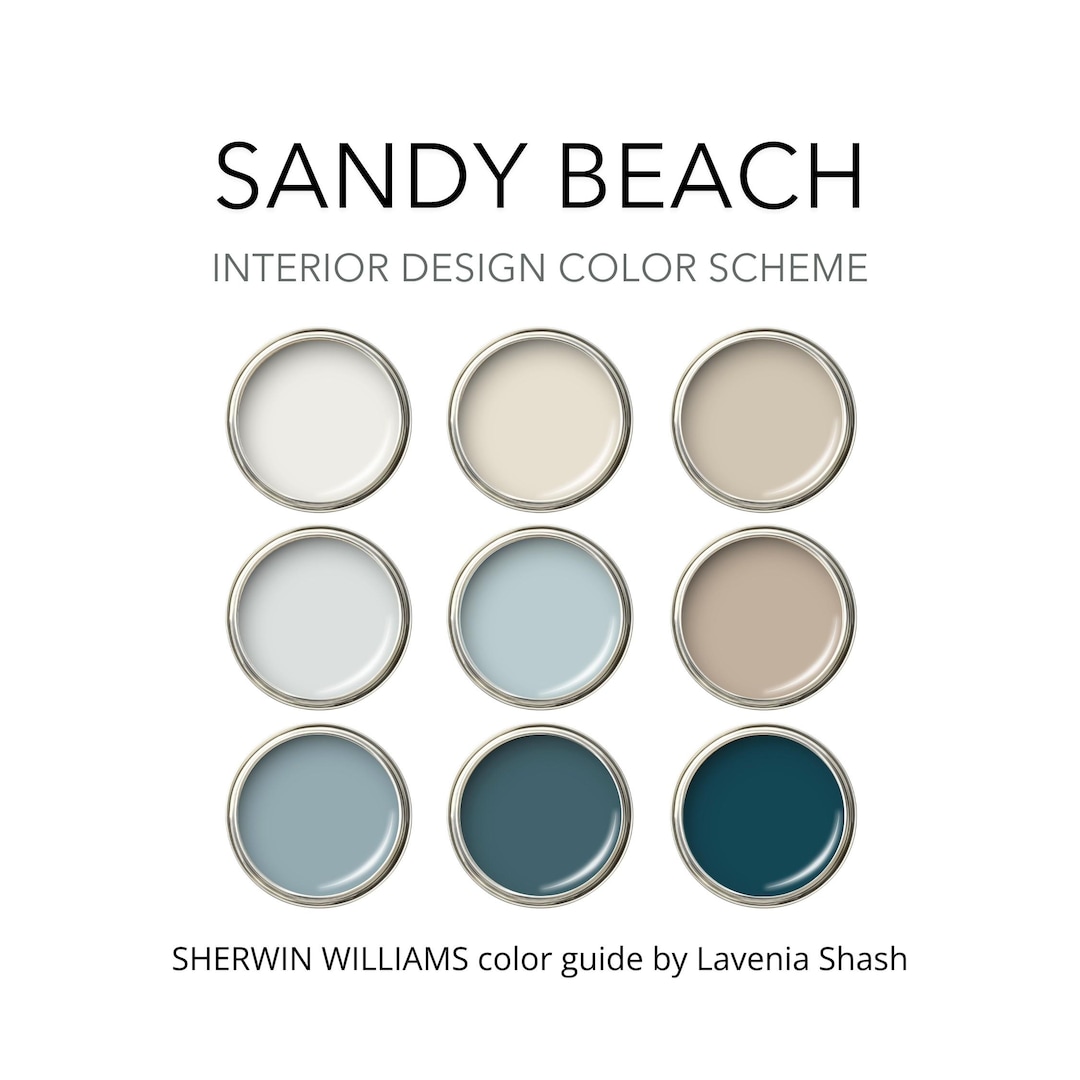 Sherwin Williams Beach House Paint Color Palette: Calm Coastal ...