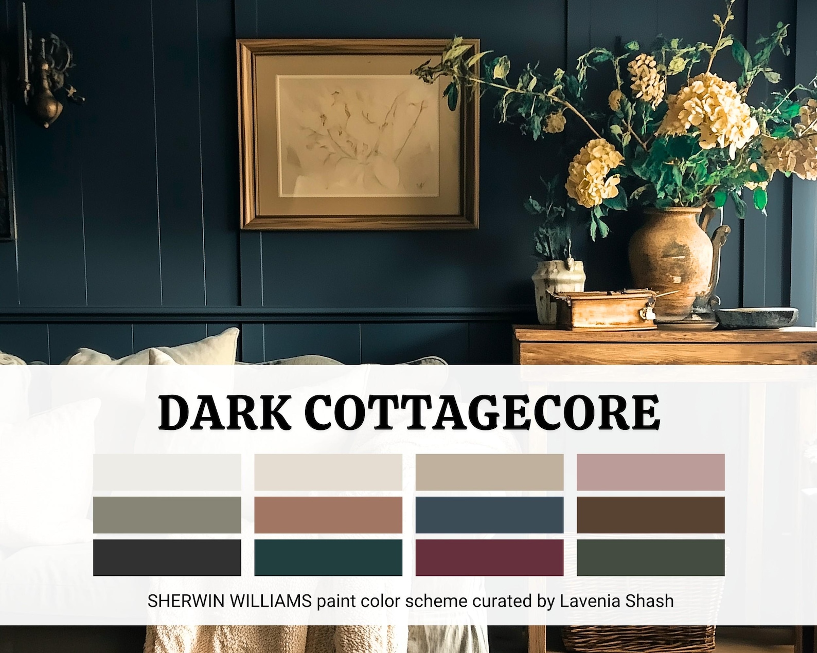 Cottagecore Color Palette: Sherwin Williams Dark and Moody Whole House ...