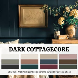 Cottagecore Color Palette: Sherwin Williams Dark and Moody Whole House ...