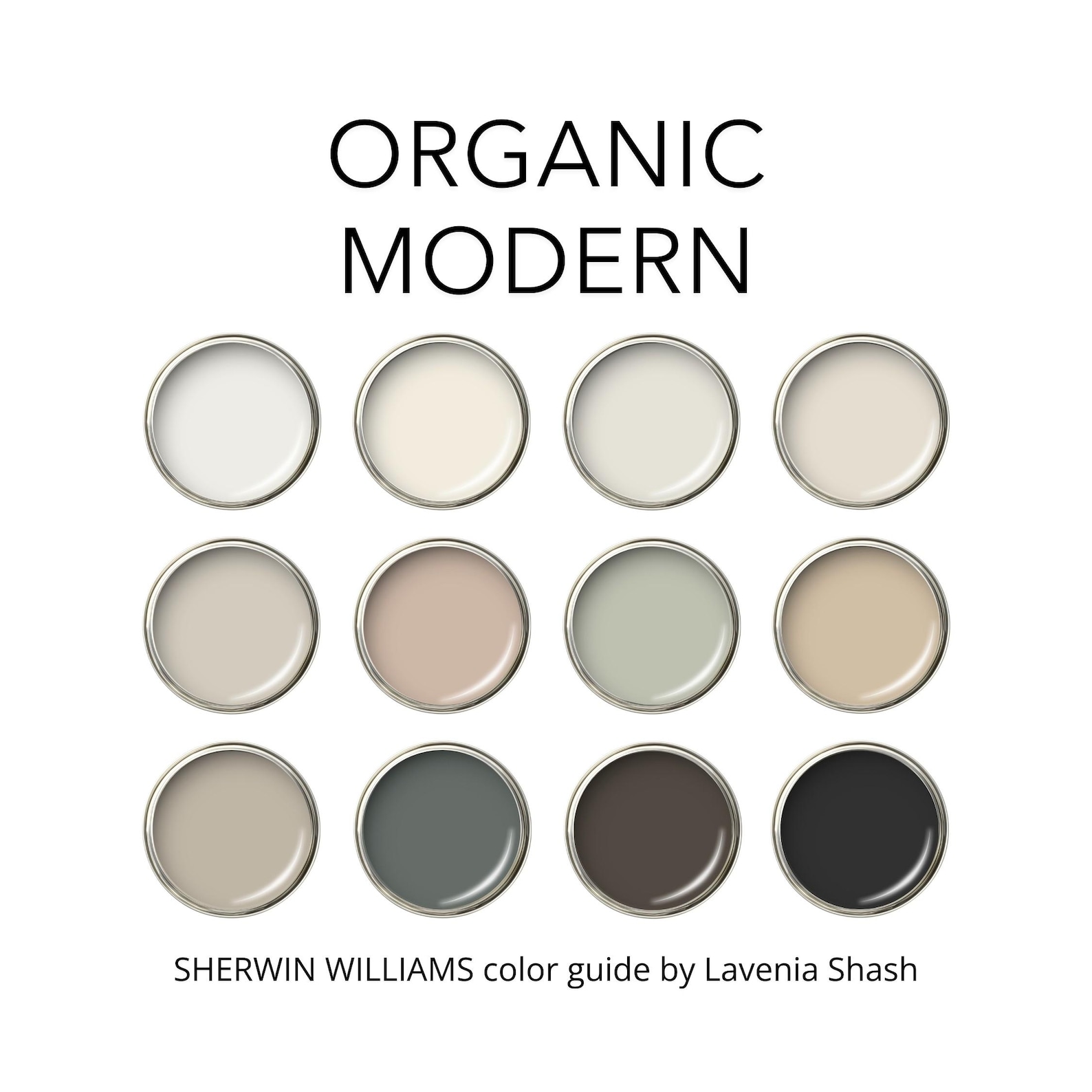 Organic Modern Color Palette: Sherwin Williams Whole House Interior ...