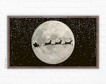 Samsung Frame TV Art Christmas, Frame TV Art, Merry Christmas, Winter, Holidays, Snow, Samsung Art TV, Digital Download, Instant Download