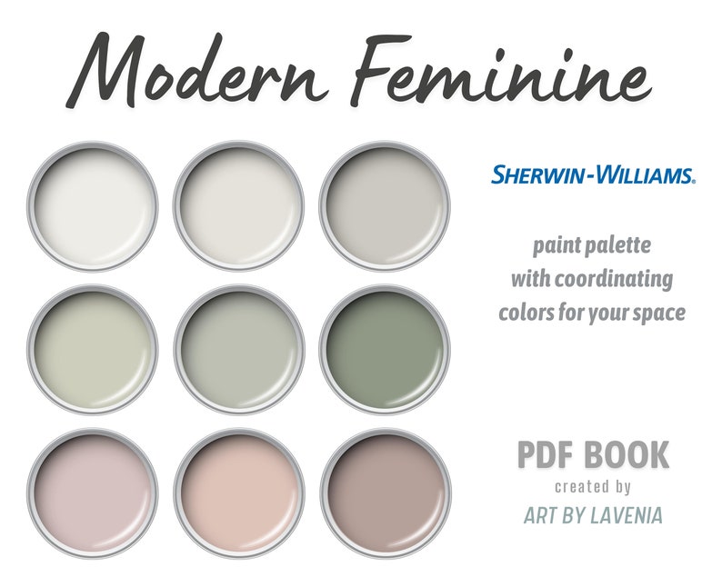 Paint Colors for Bedroom Sherwin Williams Green and Pink Etsy